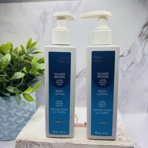 2-Pacifica Silver Moon Vanilla Almond Spice Body Lotion 6 fl oz 100% Vegan